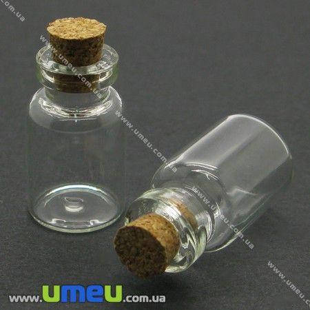 

Стеклянная баночка с пробкой, 16х31 мм, 1 шт (DIF-007080)