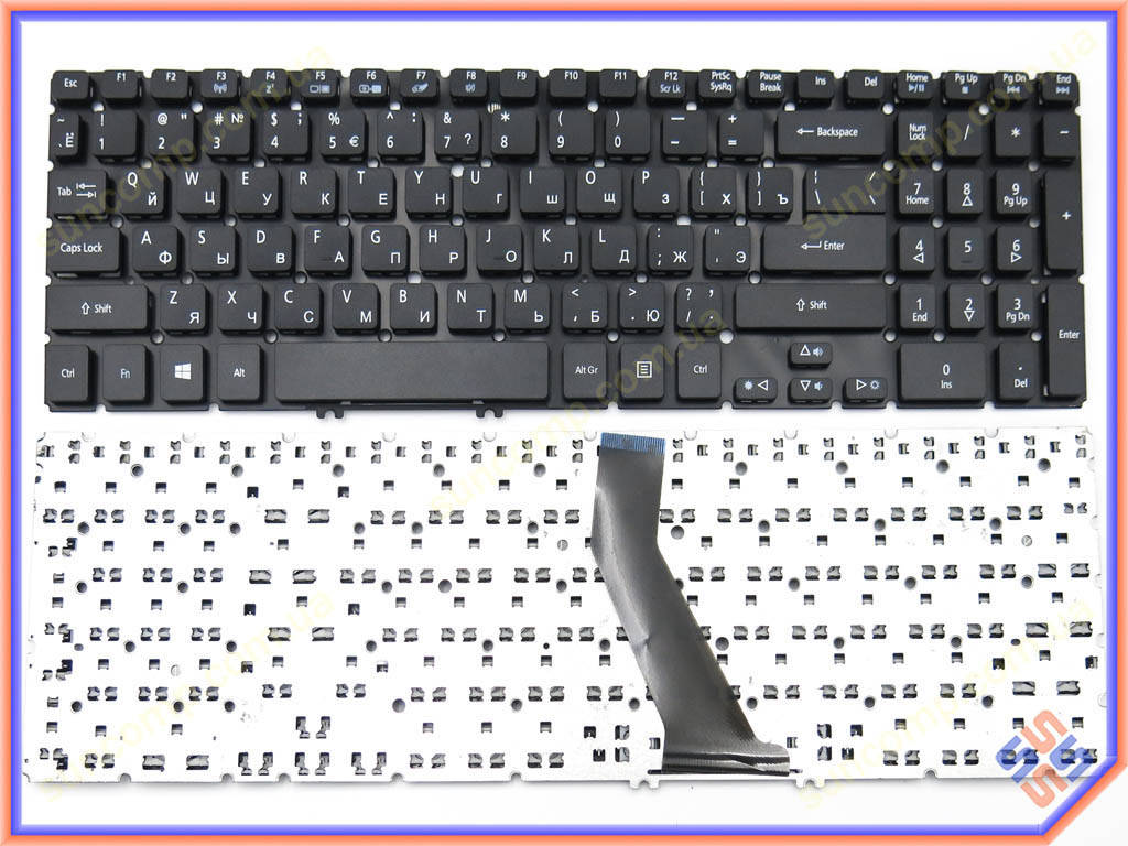 

Клавиатура для ACER Aspire V5-531, V5-551, V5-571 ( RU Black без рамки )., Черный