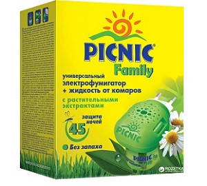 

Электрофумигаторы "Picnic Family" + жидкость защита от комаров 30 мл. (45 ночей) код 022