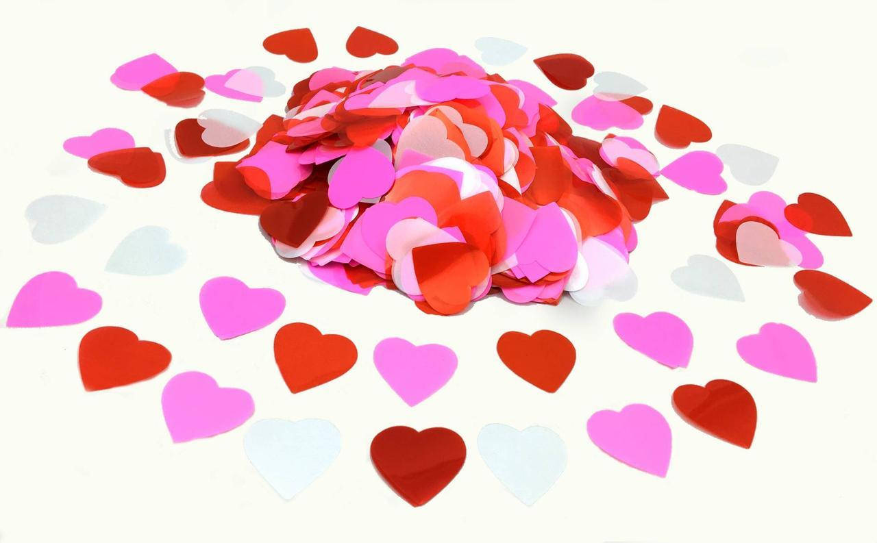 

Конфетти сердечки микс 2,5 см (10 грамм)