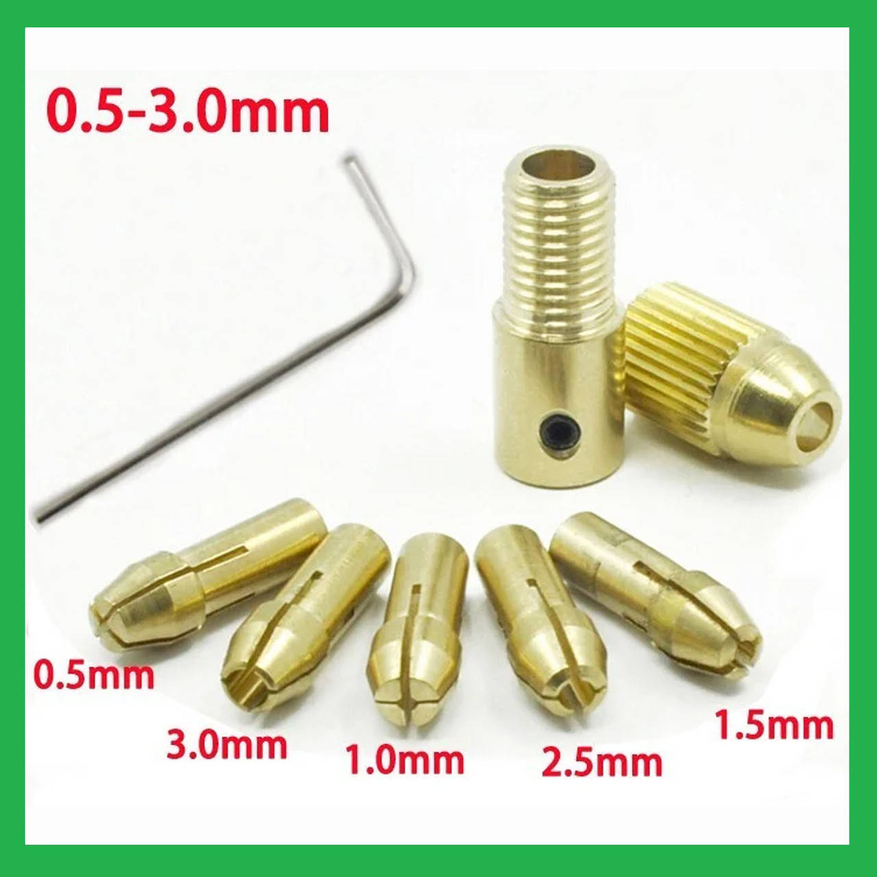 

Цанговый патрон + 5 цанги. Вал 2,3 мм. Гравер.