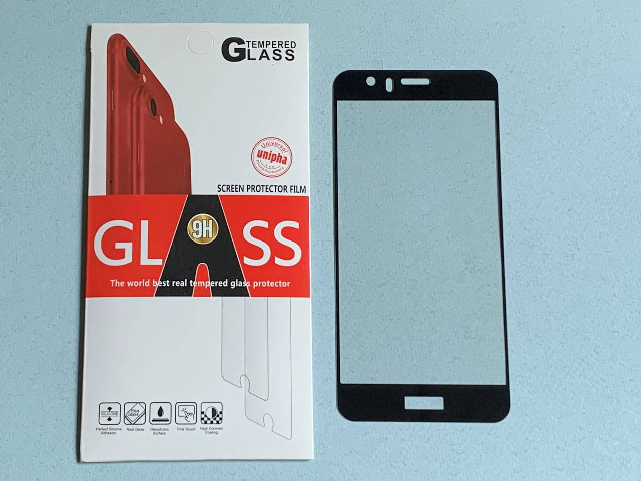 

Huawei Honor 8 защитное стекло с чёрной рамкой 3D FULL COVER GLASS, Черный