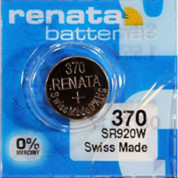 

Батарейка RENATA 370(SR920W) 1.55V Swiss Made
