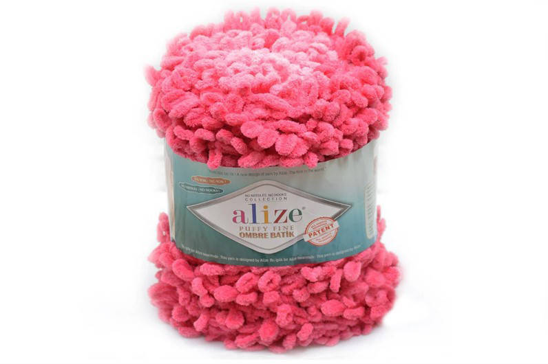 

Alize Puffy Fine Ombre Batik, №7279, Секционное крашение
