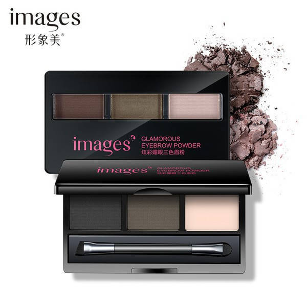 

Трехцветные тени для бровей Images Glamorous Eyebrow Powder #02, 6г