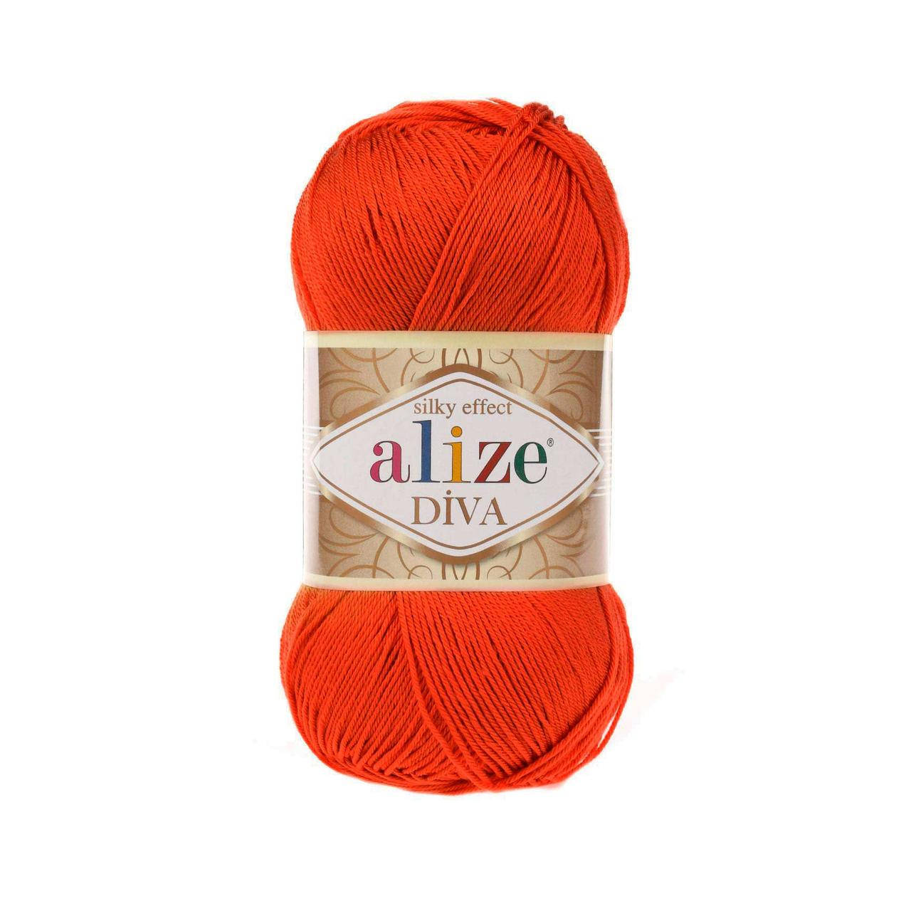 

Alize Diva гранатовый оранжевый № 37