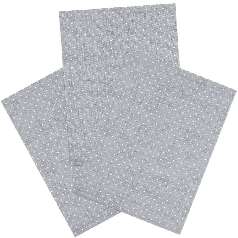 

Набор кухонных полотенец Горошек 40x70 см 3 шт TT164168, Серый