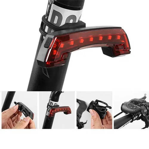 

Велосипедный фонарь, габариты BG-806 c указанием поворотов, звонок