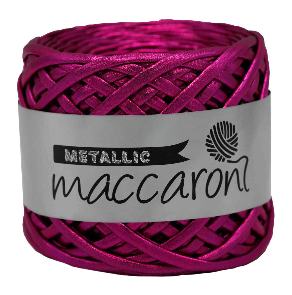 

Пряжа под кожу Metallic Maccaroni,фуксия