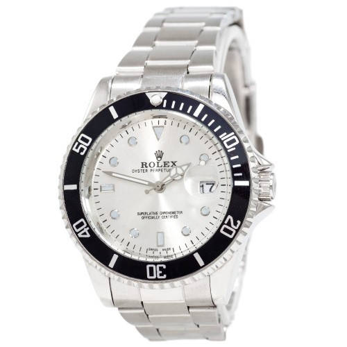 

Наручные кварцевые часы Rolex Submariner 2128 Quarts Silver металлические унисекс серебристые