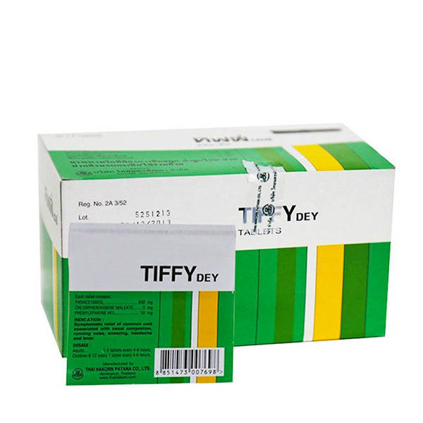 

Таблетки от простуды Tiffy Dey 4 таб.