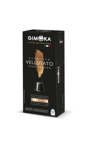 

Кофе в капсулах Gimoka Vellutato 100% arabica Nespresso, 10 капсул