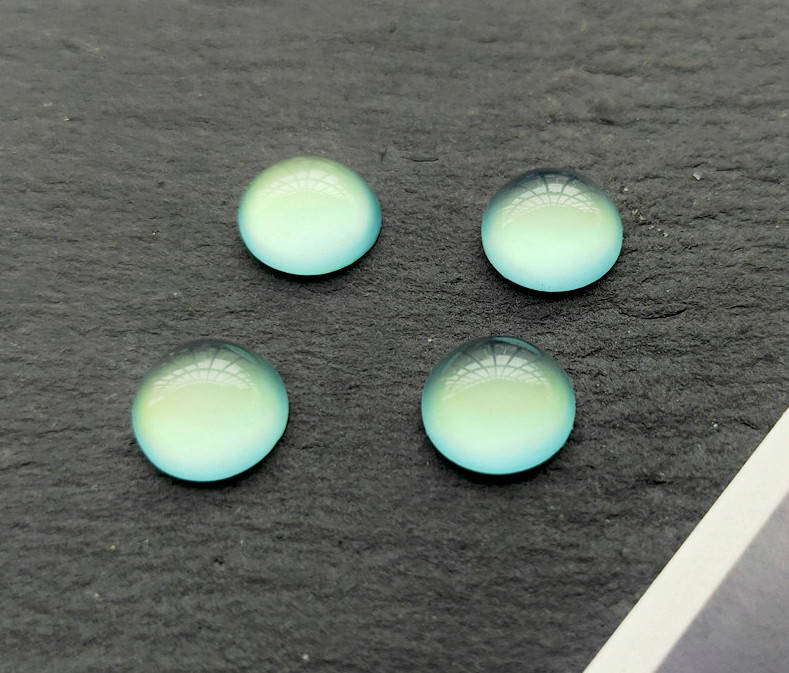 

(10шт) Камни "Кошачий глаз" круглые Ø8мм, Красный