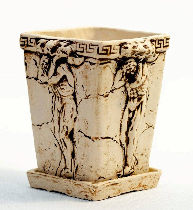 

Горшок керамический для растений Атлант 16х16х21 см.