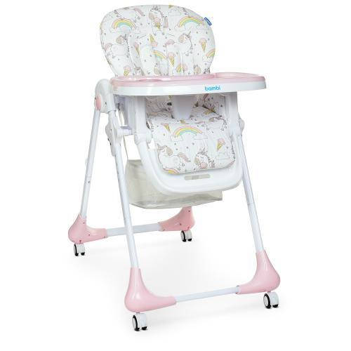 

Детский cтульчик трансформер для кормления Bambi M 3233, розовый Единорог