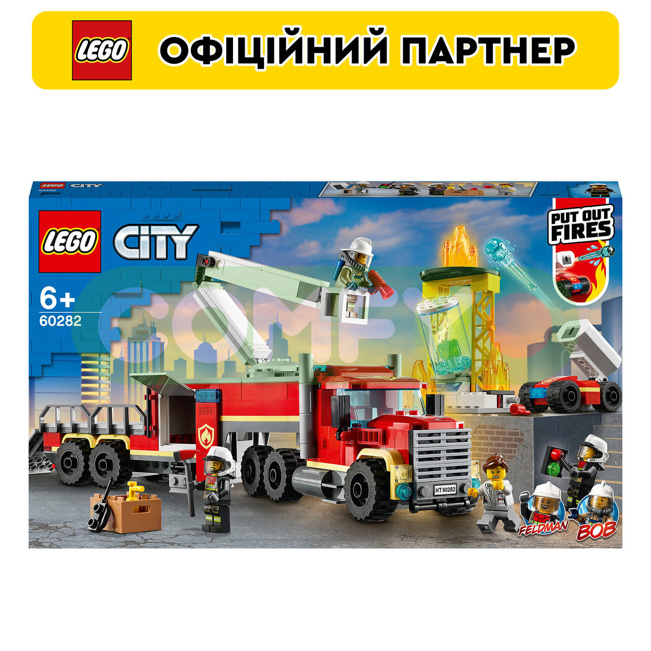 

Конструктор LEGO ЛЕГО City Пожарный командный пункт (60282), Разные цвета