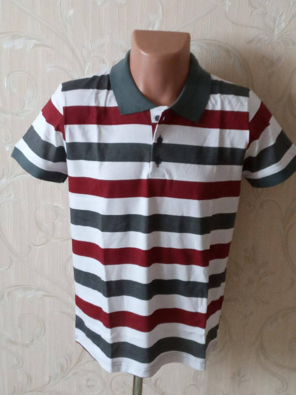 

Футболка мужская поло с короткими рукавами 100% хлопок Узбекистан размер 2XL (52-54)