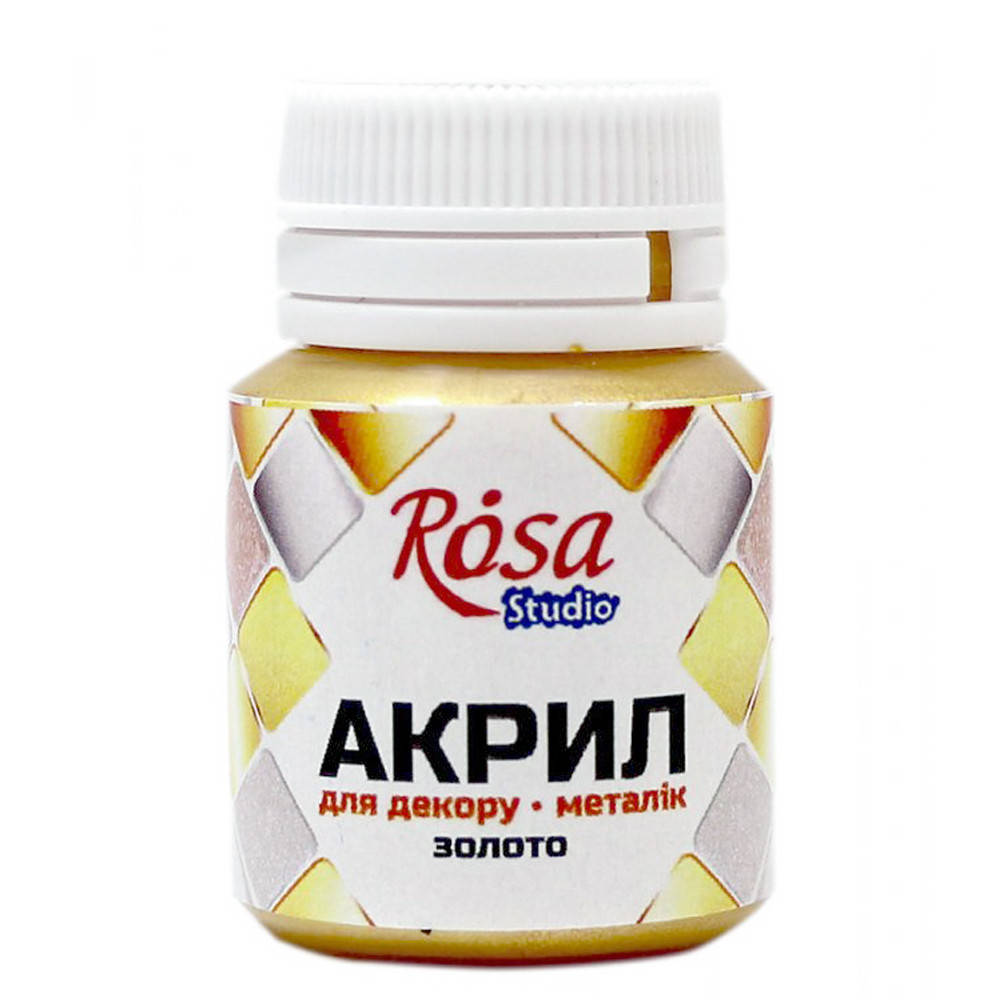 

Фарба акрилова для декору ROSA Talent 20 мл металік (54) Золото (22004)