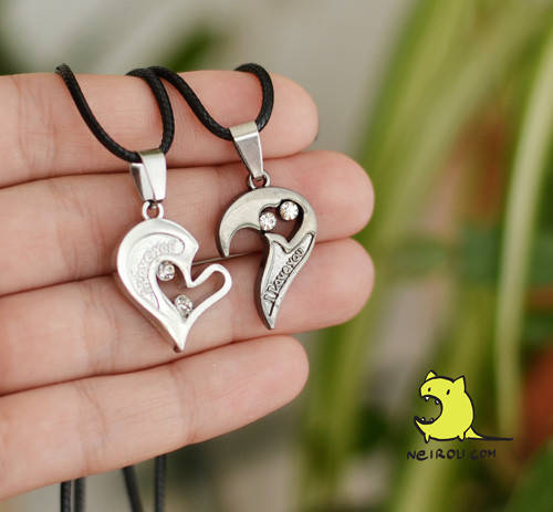 

Кулон парный для влюбленных "I love you. Silver. Black" Цена за 1 пару