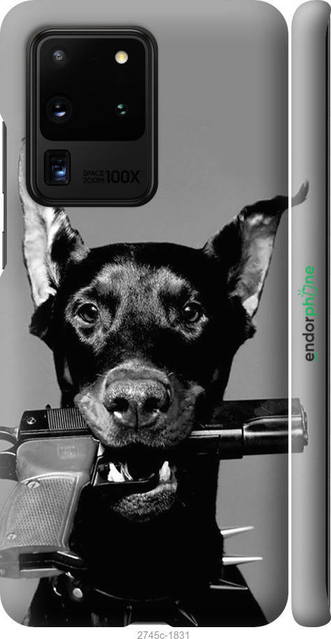 

Чехол на Samsung Galaxy S20 Ultra Доберман "2745c-1831-56402", Серый