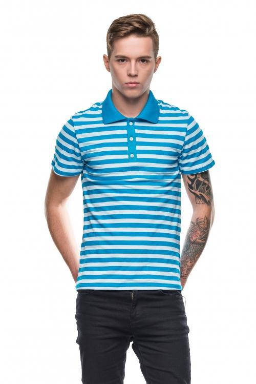 

Футболка поло мужская в полоску, мужская футболка поло Синий, ХЛ