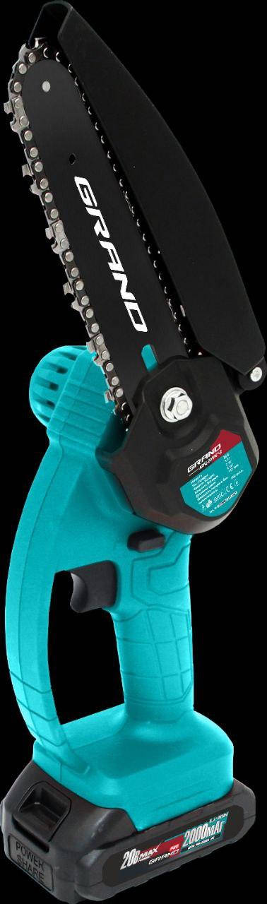 

Аккумуляторная пила цепная Grand АПЦ-20V/6"-2 (аккумулятор 2А/ч.).