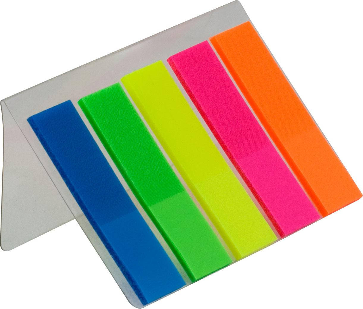 

Закладки пластикові з клейким шаром BM.2302-98 Neon 45х12мм 5х25арк (1/24)