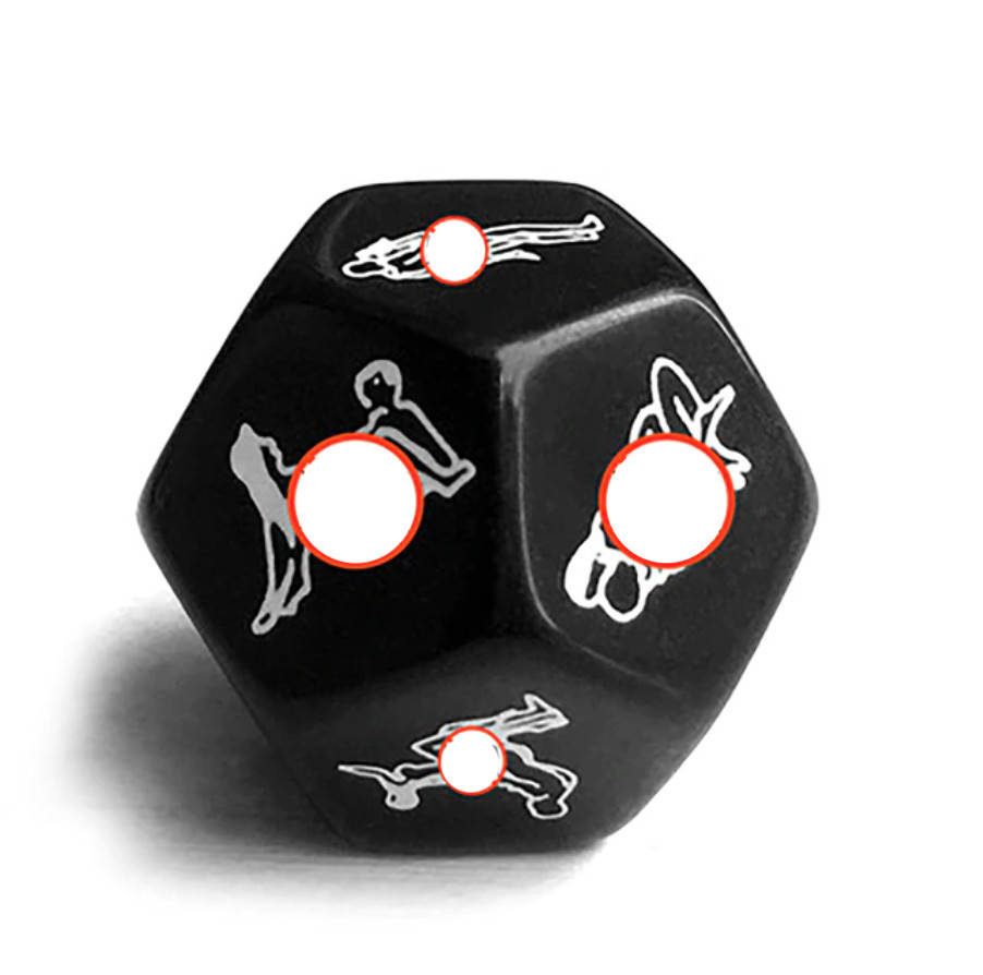 

Кубик семейный Камасутра на 12 сторон 5421 черный