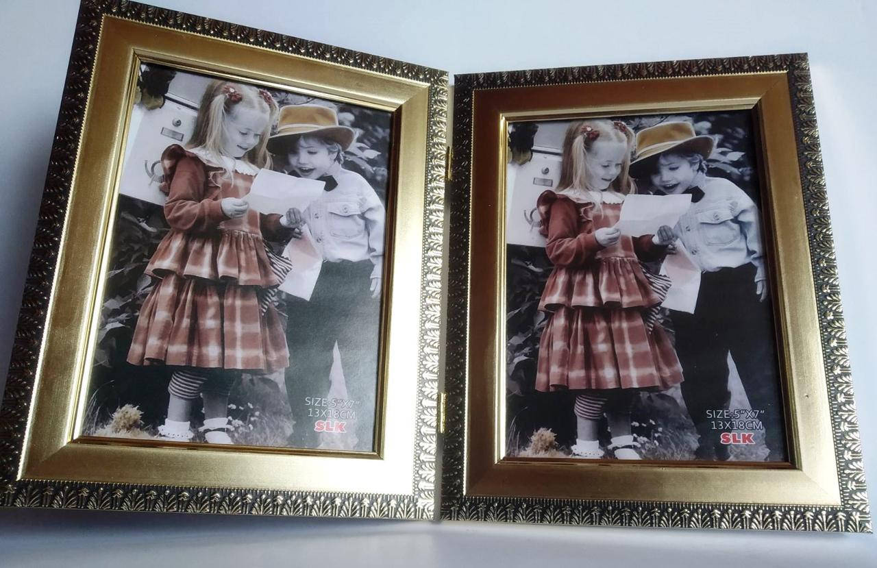 

Настольная фоторамка рамка для фото 13*18 см двойная на 2 фото