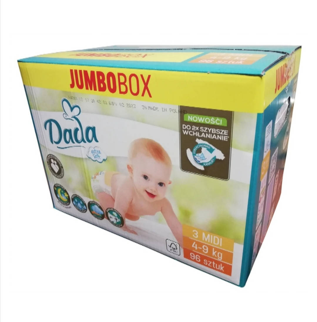 

Подгузники DADA Extra Soft 3 (96 шт) от 4 до 9 кг