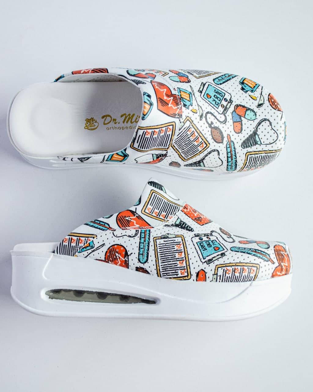 

Медицинская обувь сабо "Cardio white" с подошвой AIR MAX, Белый