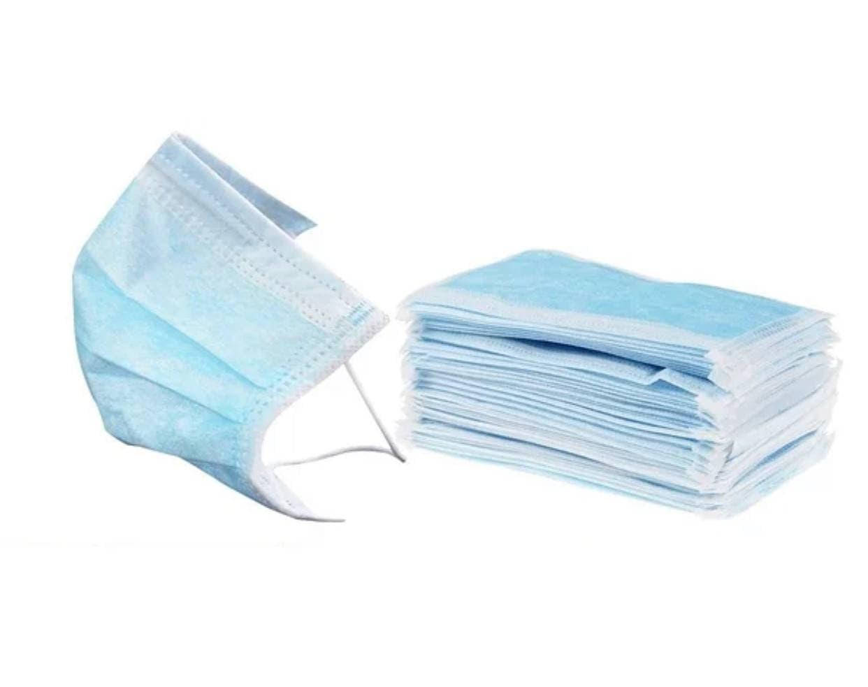 

Маски голубые трёхслойные 50 шт, Желтый