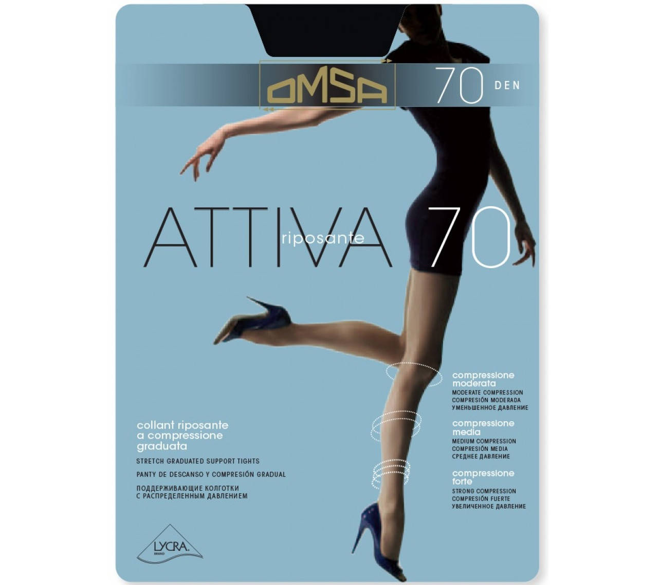 

Колготки женские Omsa Attiva 70 , nero