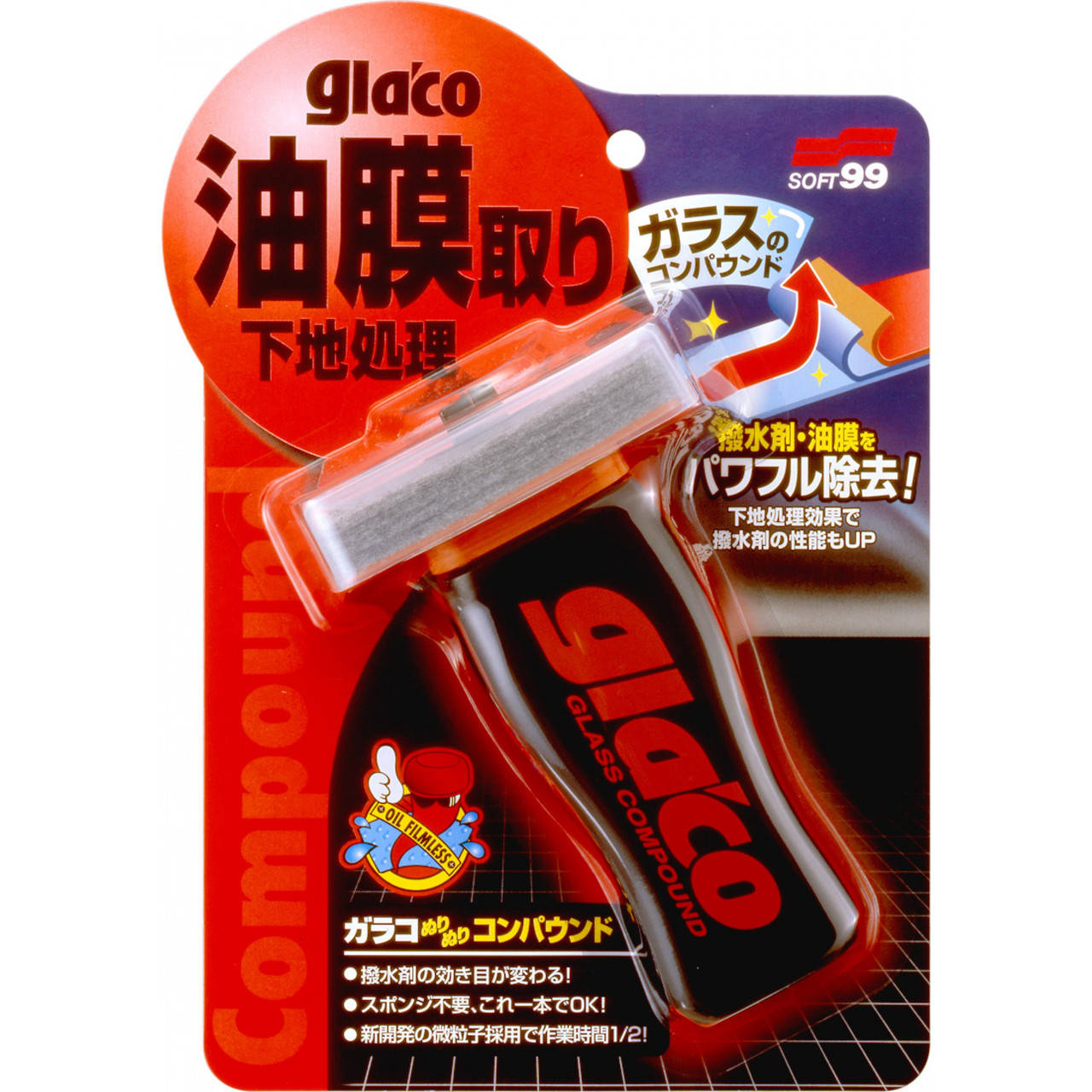 

Очиститель стекол абразивный SOFT99 GLACO Glass Compound Roll On 100мл 197070