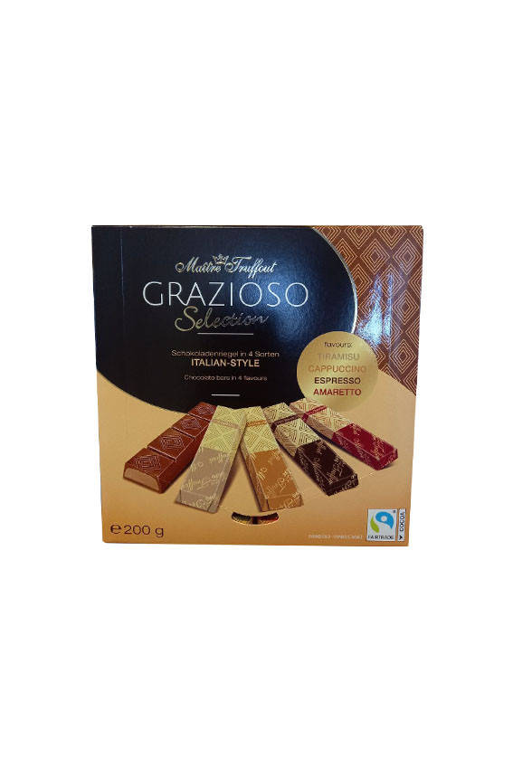 

Шоколад Maitre Truffout Grazioso (амаретто, эспрессо,тирамису, капучино) Австрия 200 г