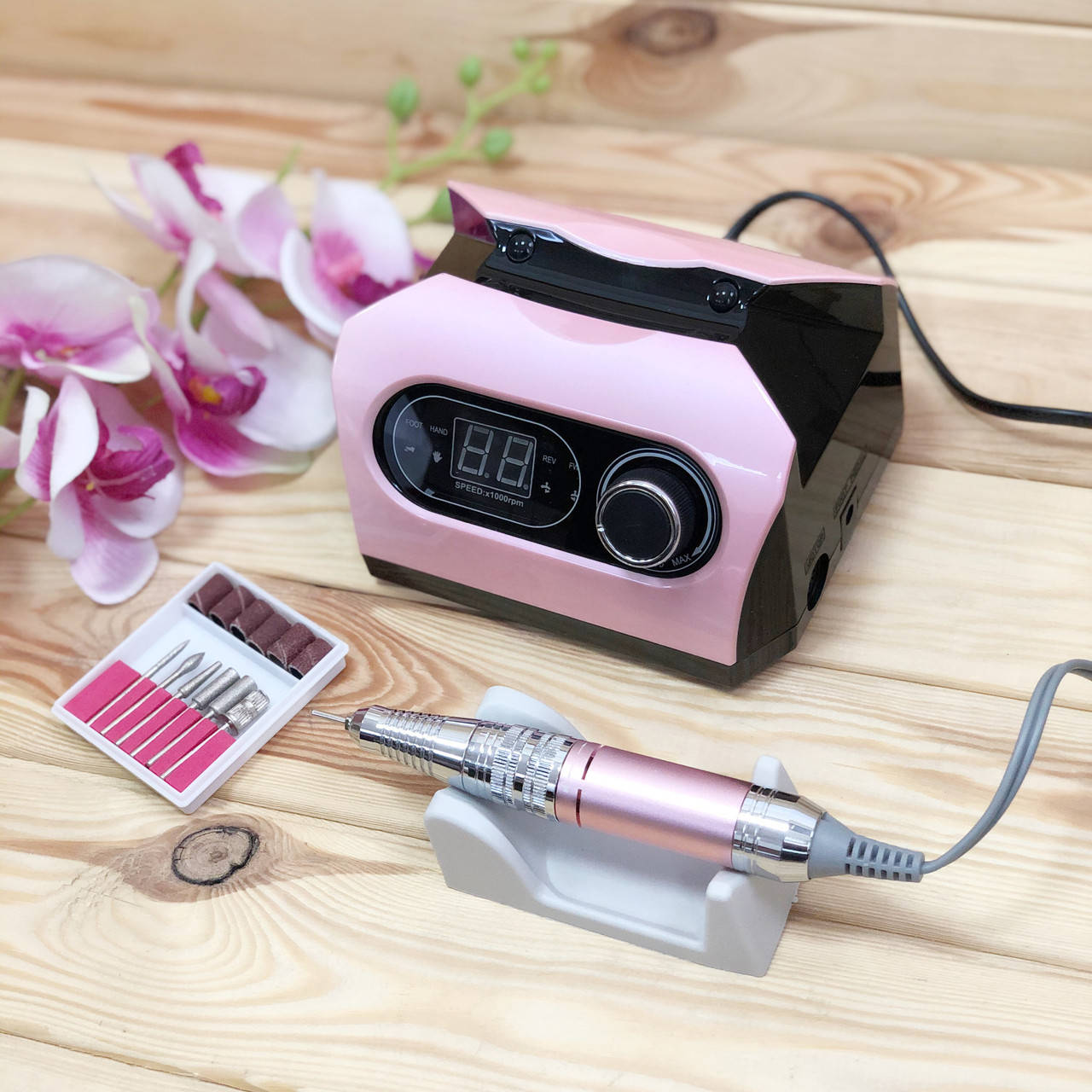 

Фрезер для маникюра Bucos Nail Drill ZS-717 PRO PINK 65 Ватт, 35 000 об, Розовый