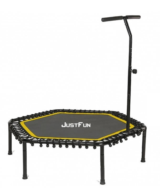 

Батут для фитнеса с ручкой Just Fun Fitness 135см в диаметре на банджи-шнурах желтый Yellow