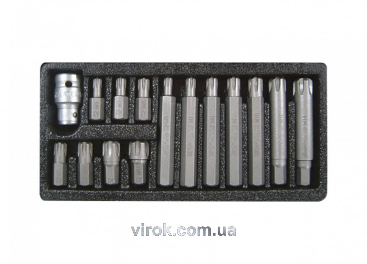 

Набор насадок отверточных YATO RIBE М6-14 с переходником 1/2" 15 шт YT-0419