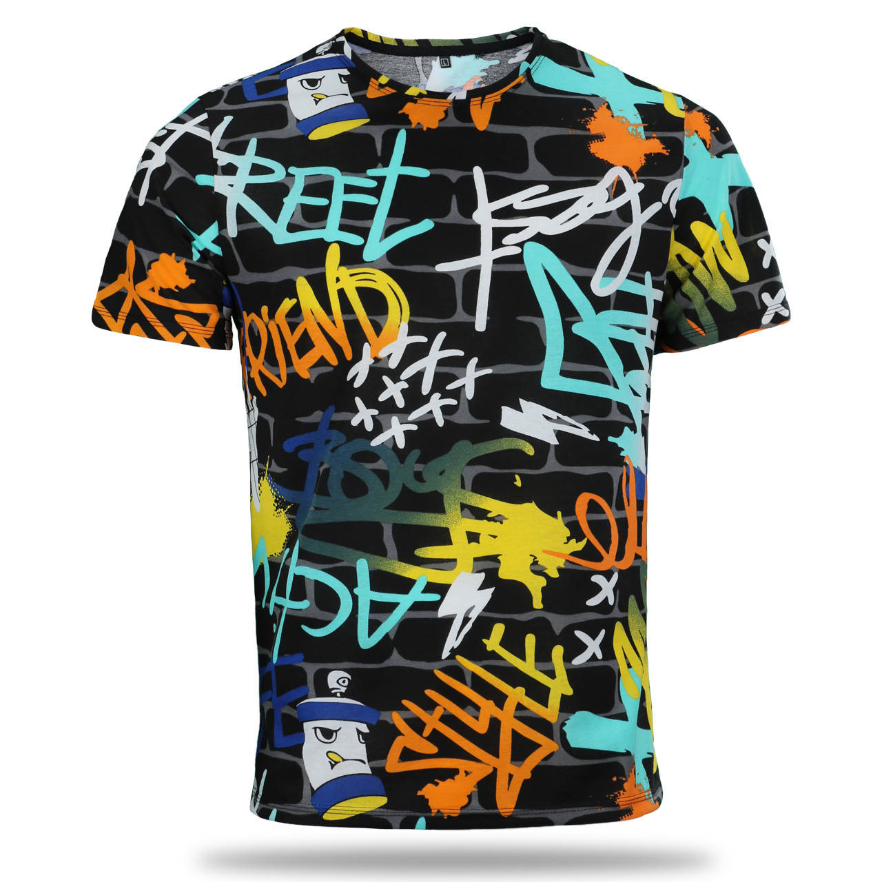 

Футболка черная HOPE с рис "Графити" BLK L(Р) 22-803-020