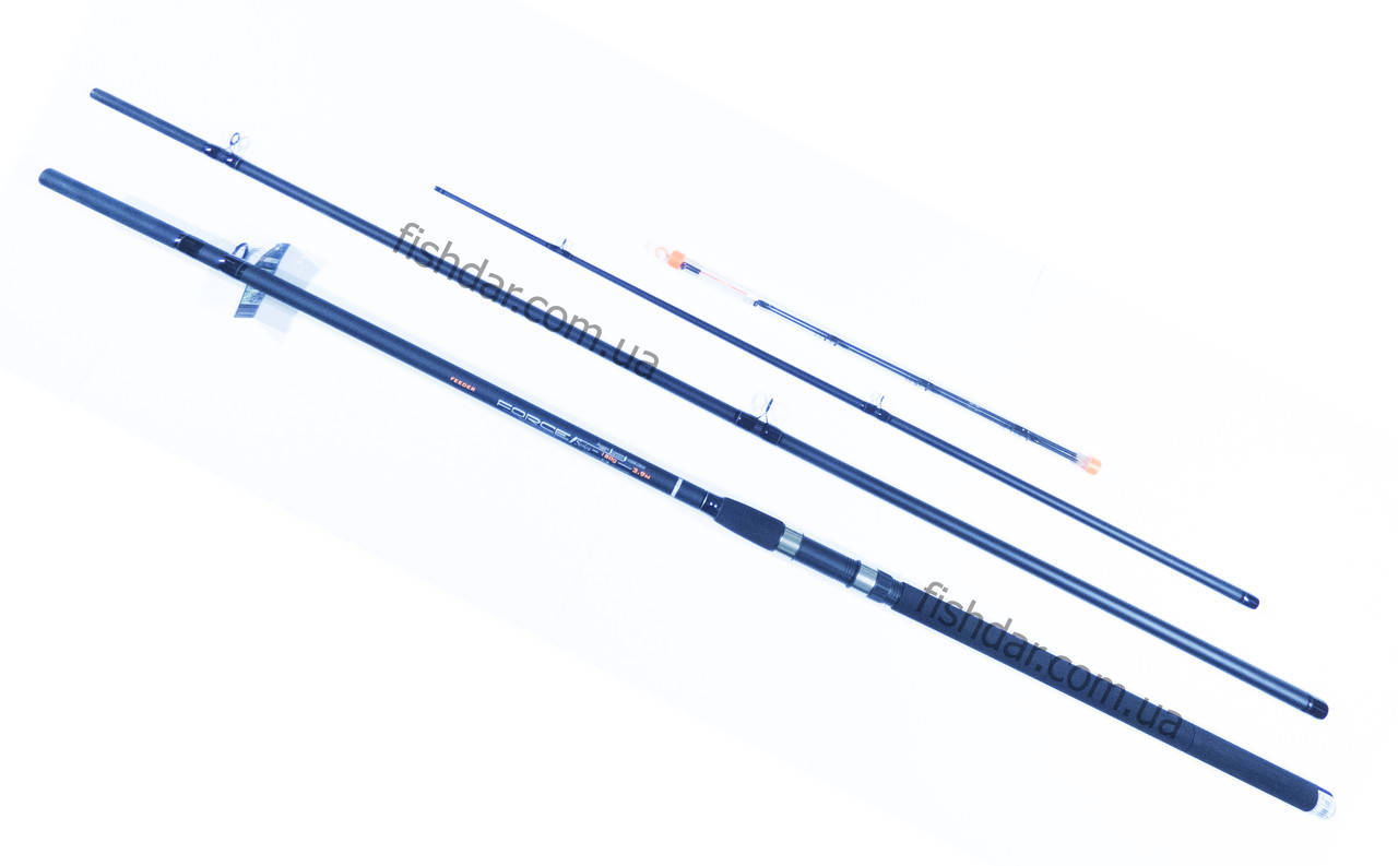 

Фидерное удилище Siweda Force 3.9m тест 60-180g+2 хлыстика, Черный