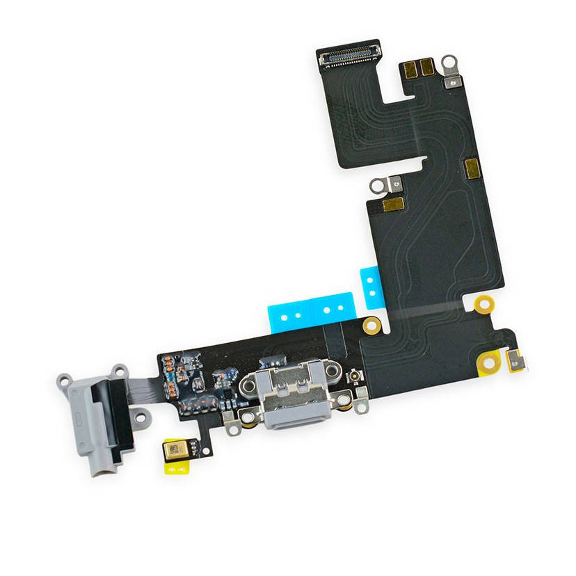 

Шлейф для iPhone 6 Plus + разъем зарядки + разъем гарнитуры + микрофон (серый)