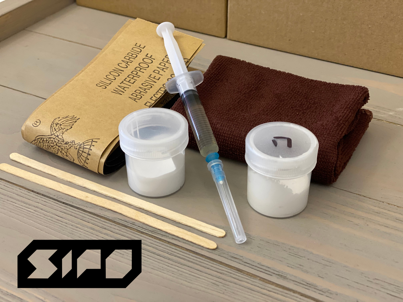 

Ремкомплект для ванн Sipo - для ремонта царапин, сколов и трещин, Белый