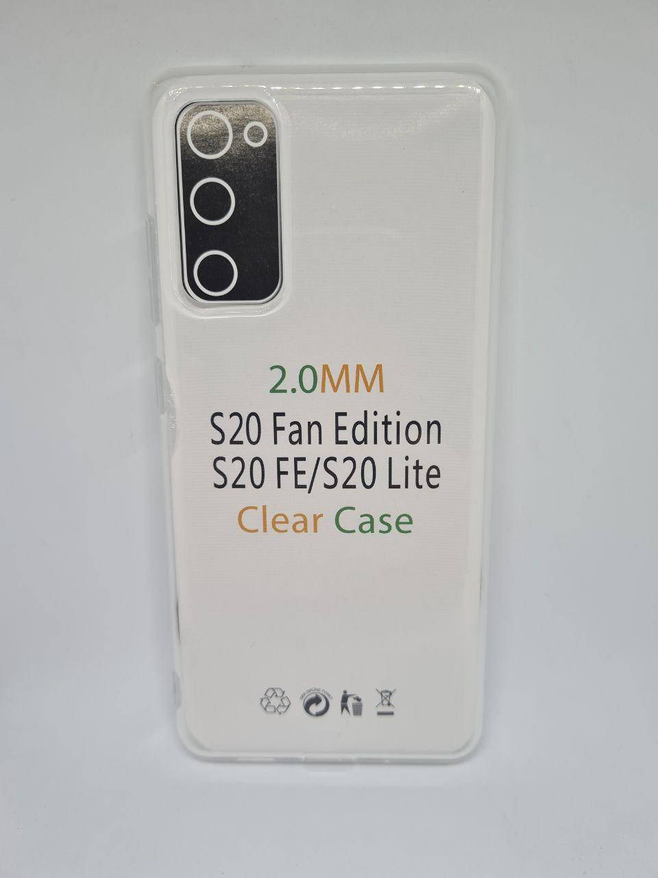 

Прозрачный силиконовый чехол 2 мм. для Samsung Galaxy S20 Fe