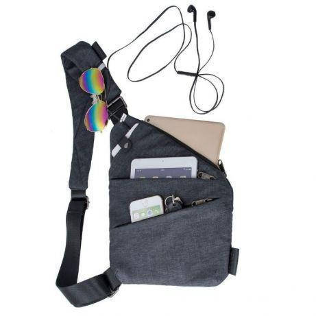 

Сумка-кобура cross body мужская crossbody серая, Серый