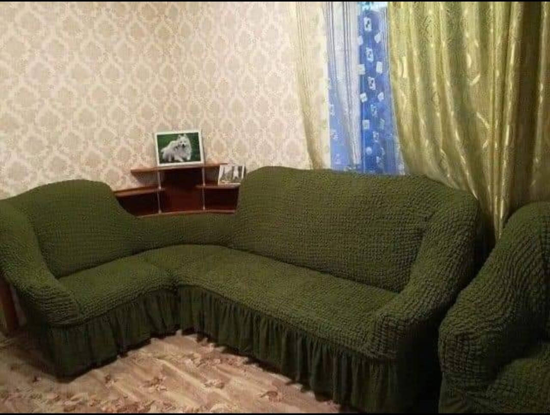 

Угловой натяжной чехол на диван накидка. Выбор цветов