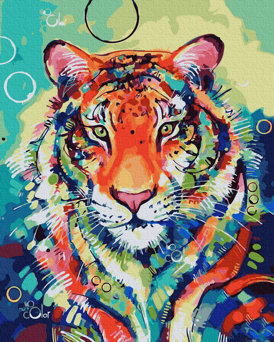 

Картина по Номерам Красочный тигр 40х50см RainbowArt