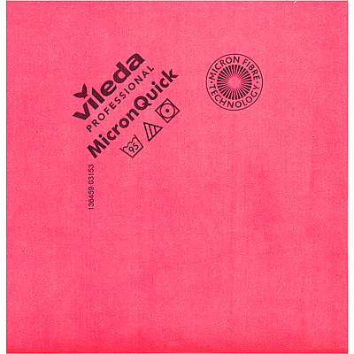 

Салфетка микроволоконная (микрофибра) ДхШ 400х380 мм МИКРОНКВИК КРАСНАЯ ''VILEDA'' 1/5/100, Красный
