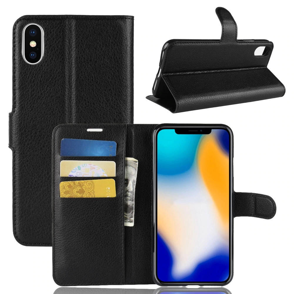 

Чехол-книжка Litchie Wallet для Apple iPhone XS Max Черный