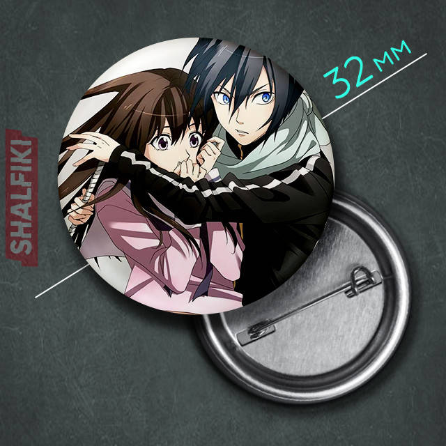 

"Ято и Хиёри Ики (Бездомный бог / Noragami)" значок круглый на булавке Ø32 мм