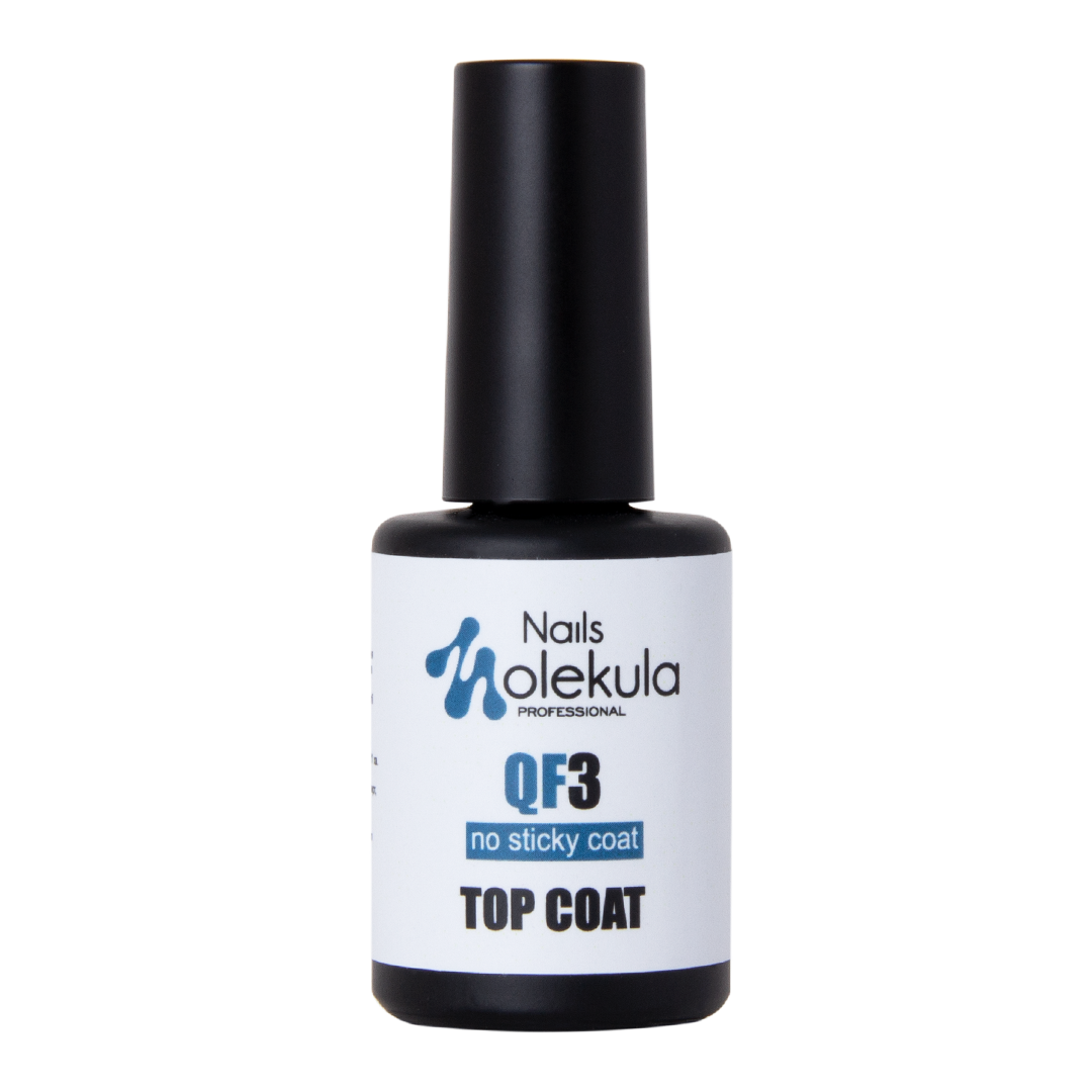 

ТОП ДЛЯ ГЕЛЯ И ГЕЛЬ-ЛАКА БЕЗ ЛИПКОГО СЛОЯ NAILS MOLEKULA QF3 NO STICKY TOP COAT, 12 МЛ